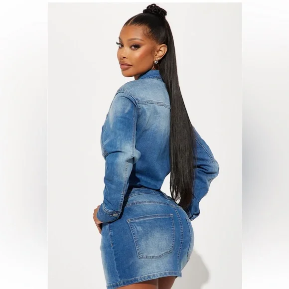 Belleville Denim Mini Dress - Picture 3 of 4